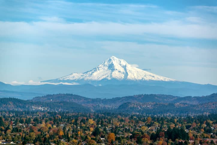 Mt Hood view from Gladstone Oregon area